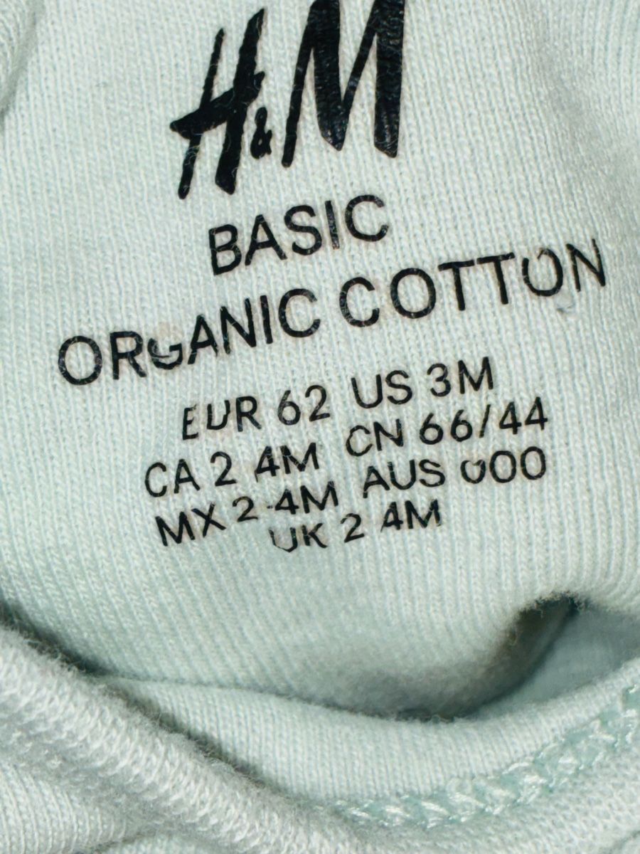 H&M Unterwäsche: Baby Body H&M Basic Bio-Baumwolle hellblau Grösse 62 – Gebraucht aus Wettingen von hak_52m8 1
