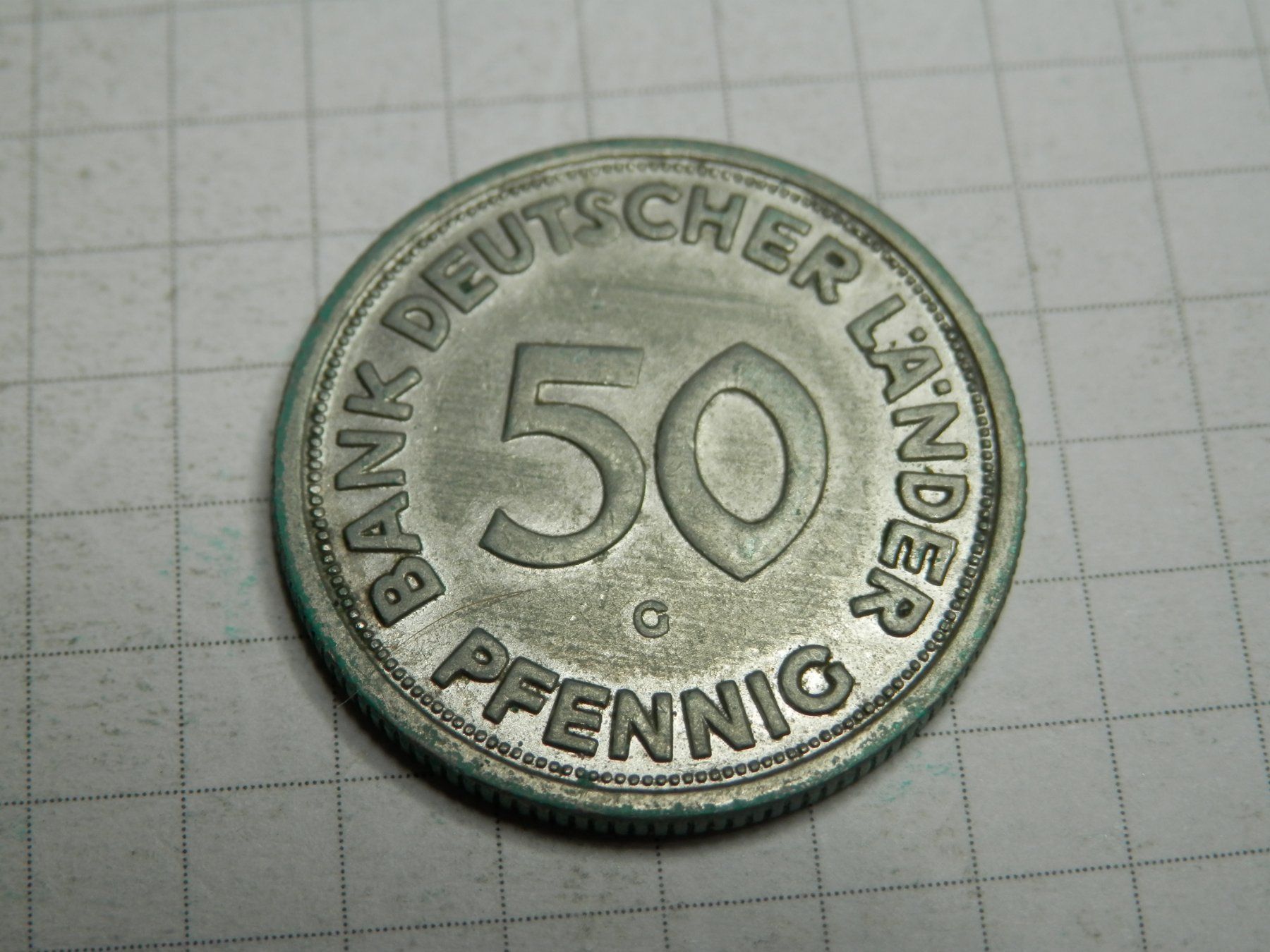 Alle Münzen: Deutschland 50 Pfennig, 1949 G – Gebraucht aus Weiach von weiach81 1