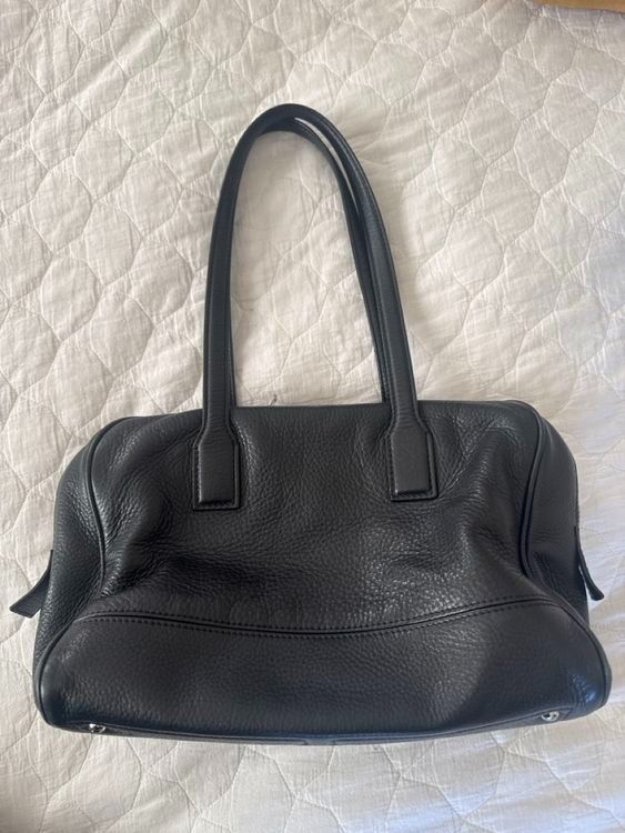 Max Mara Borse da donna: Max Mara Tasche Bowling Schwarz Leder – Usato da Bern venduto da Alea6892