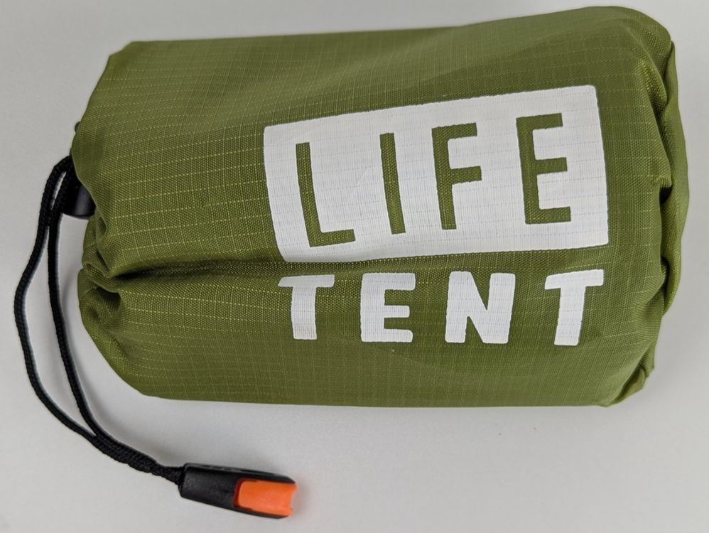 Tente De Survie Tube 2 Personnes Avec Paracorde – Abri D'urgence Orange, Imperméable Et Résistant Pour Camping
