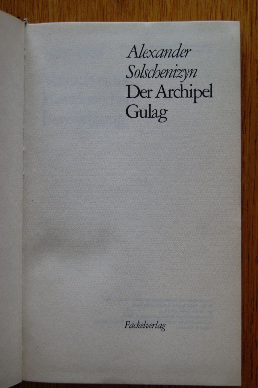 Livres: Der Archipel Gulag – D'occasion à Au ZH par Kopf 1