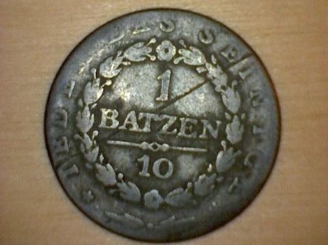 Tutti le monete: Appenzell. BI. Batzen 1808 – Usato da Pfungen venduto da Aguti77 1