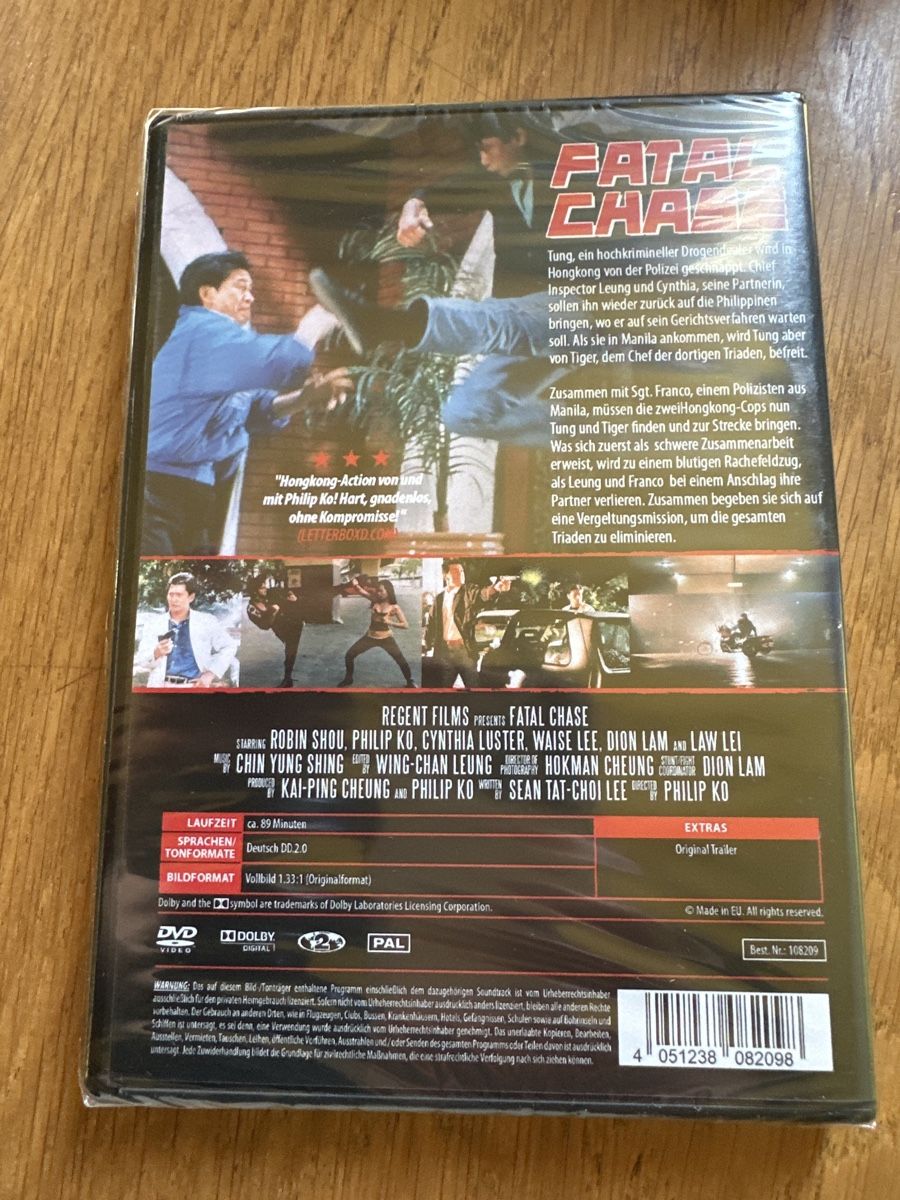 Alle DVDs: Fatal Chase DVD, OVP, uncut￼ – Neu und originalverpackt aus Benken ZH von Audi-erich 1