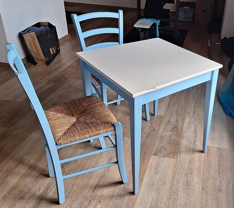 Tischset: Tisch mit 2 Stühlen, Vintage – Gebraucht aus Amlikon-Bissegg von Pbulgheroni 1