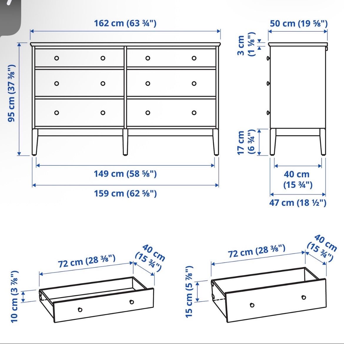 Ikea Cassettiere: Kommode weiss 6 Schubladen gebraucht – Usato da St. Gallen venduto da mobuer 1