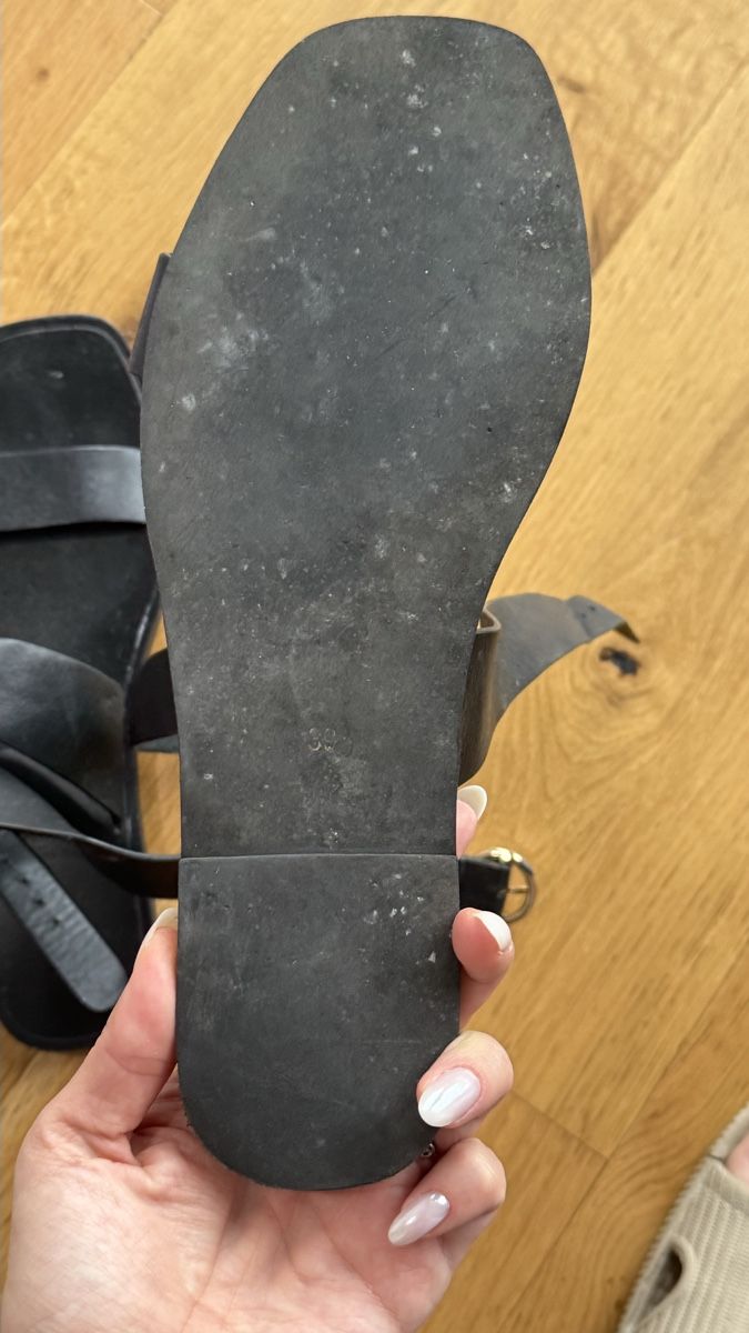 H&M Scarpe da donna: Premium H&M Black Leather Sandals, Size  39 – Usato da St-Gingolph venduto da Ynatka 2