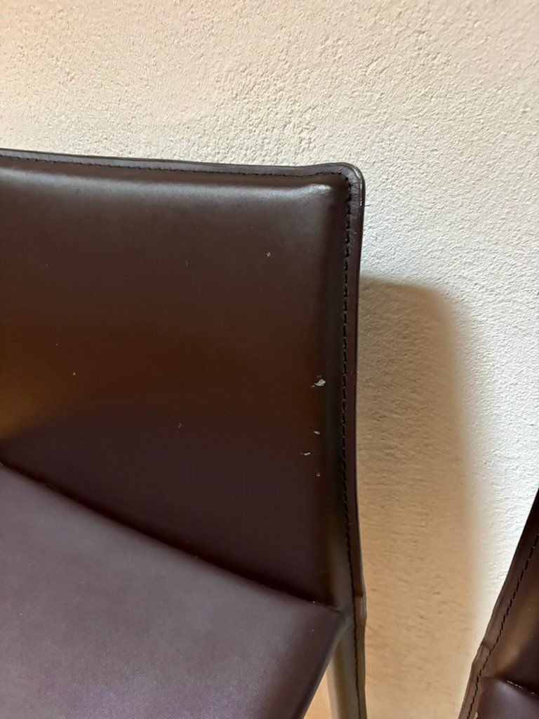 Sedie: 4 x Barstühle, dunkelbraune Lederoptik – Usato da Cham venduto da wirthomas 5