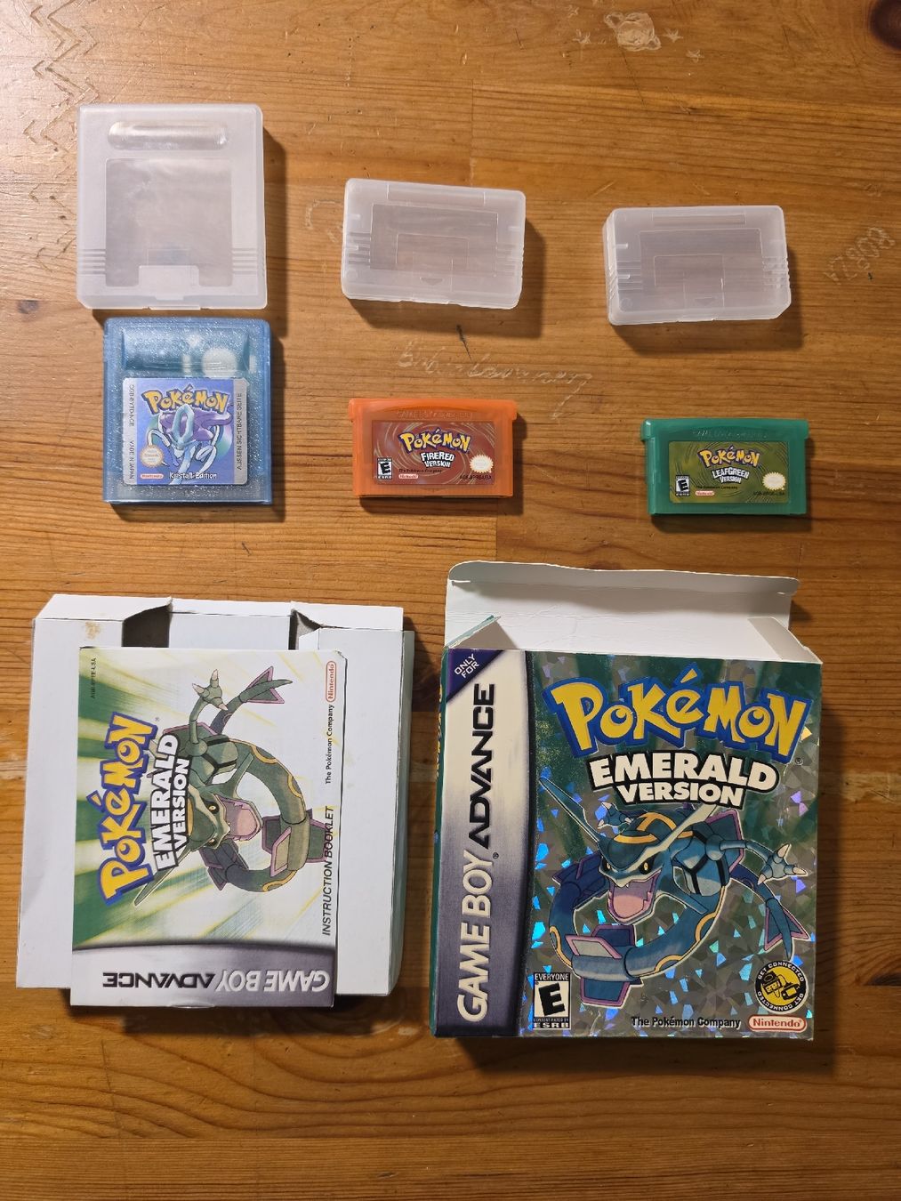 Pokémon Spiele: Pokémon Repro-Set: Crystal, FireRed, LeafGreen, Emerald – Gebraucht aus Tafers von whereyogamesat