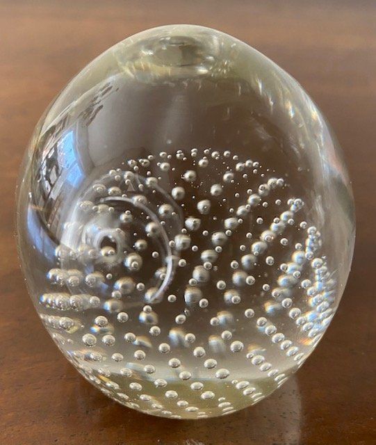 Bicchieri: Briefbeschwerer Paperweight Glas mit Luftblasen – Difettoso da Zürich venduto da kaegret 1