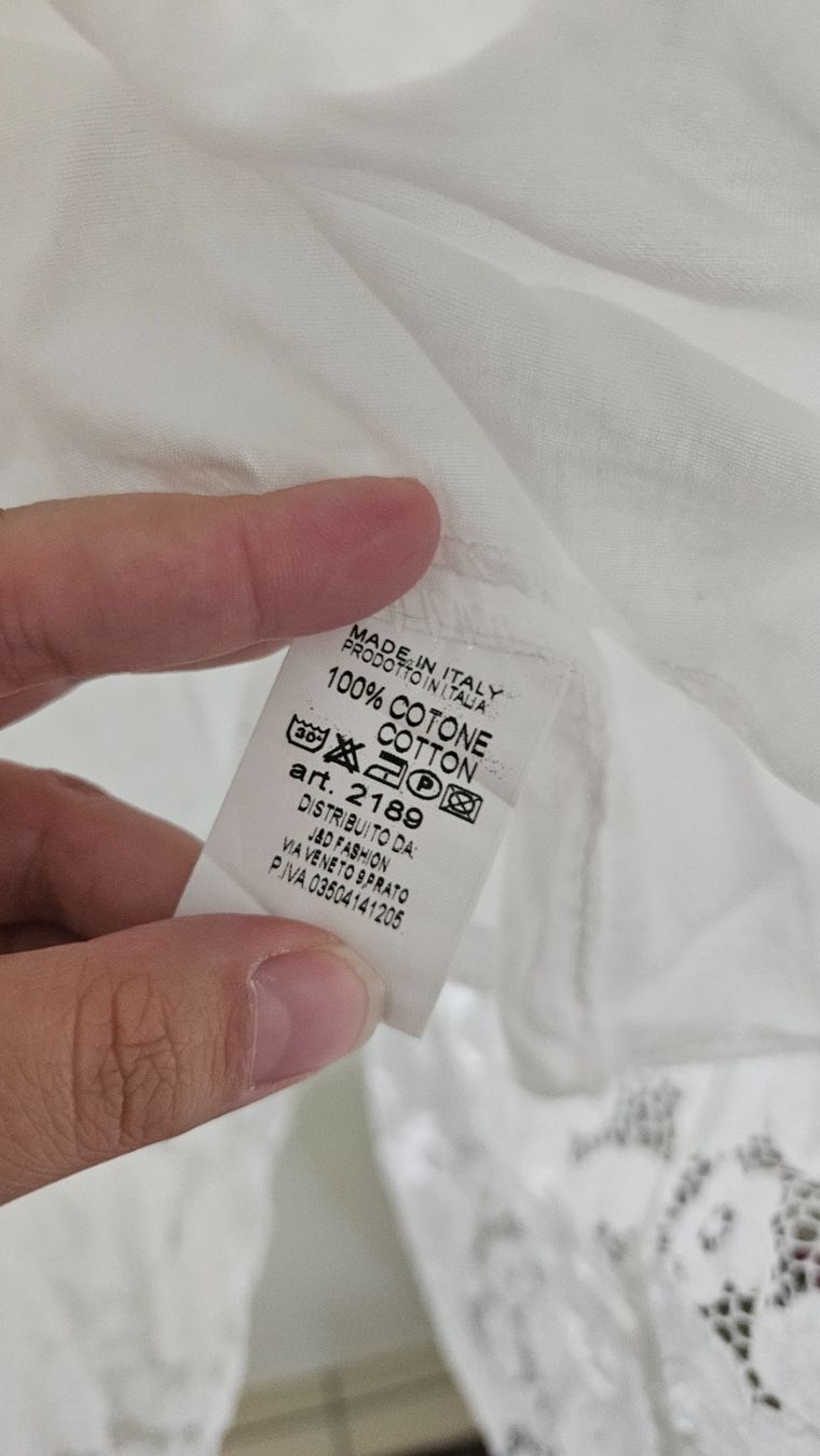Vestiti: Vestito cotone bianco semitrasparente tg.M/L – Usato da Melano venduto da H-Sara 4