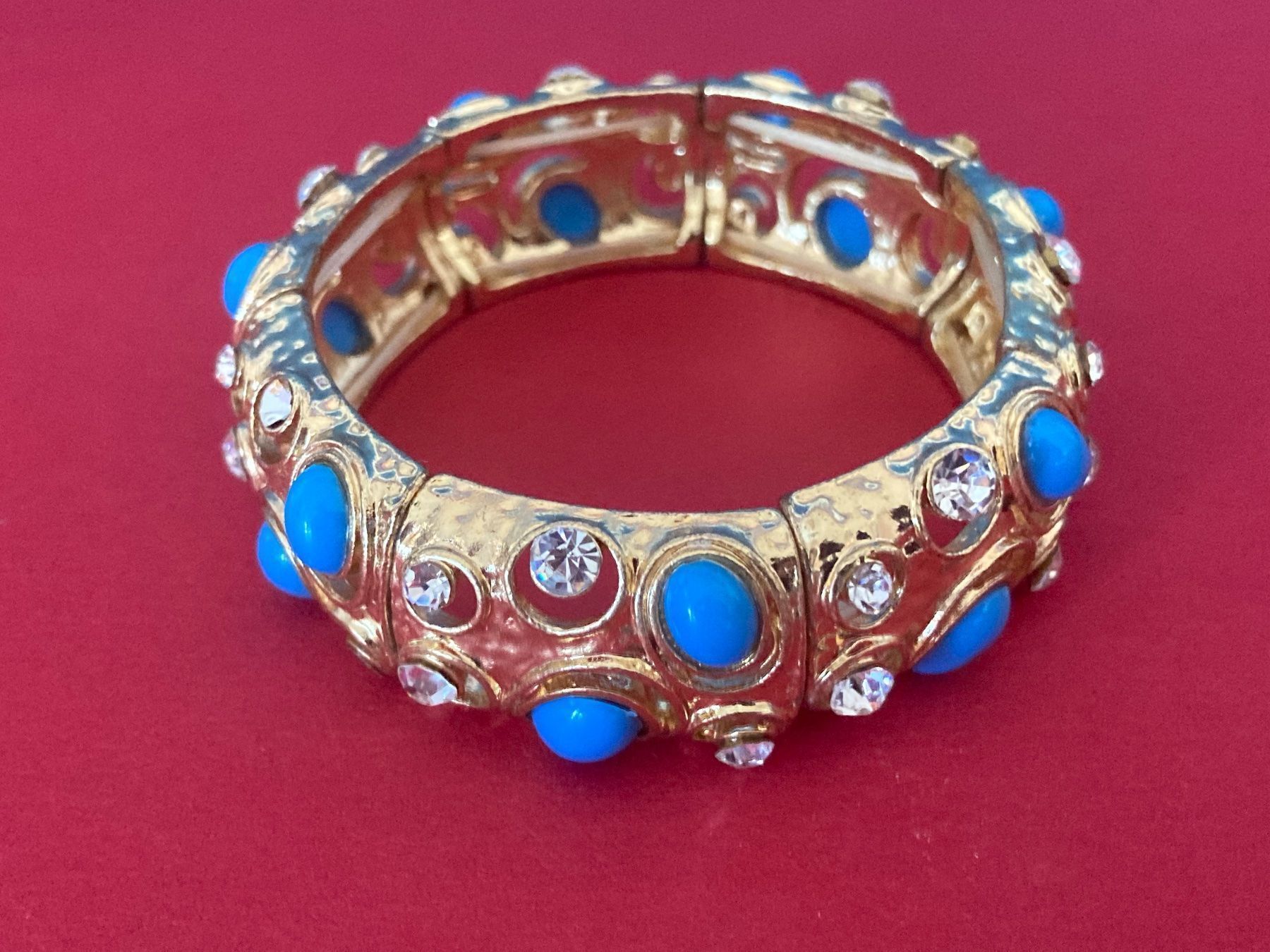 Bracciali & Braccialetti: Armreif vergoldet blauer glitzer – Usato da Laufen venduto da Trendmarket