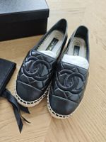 CHANEL Espadrilles Lammleder schwarz