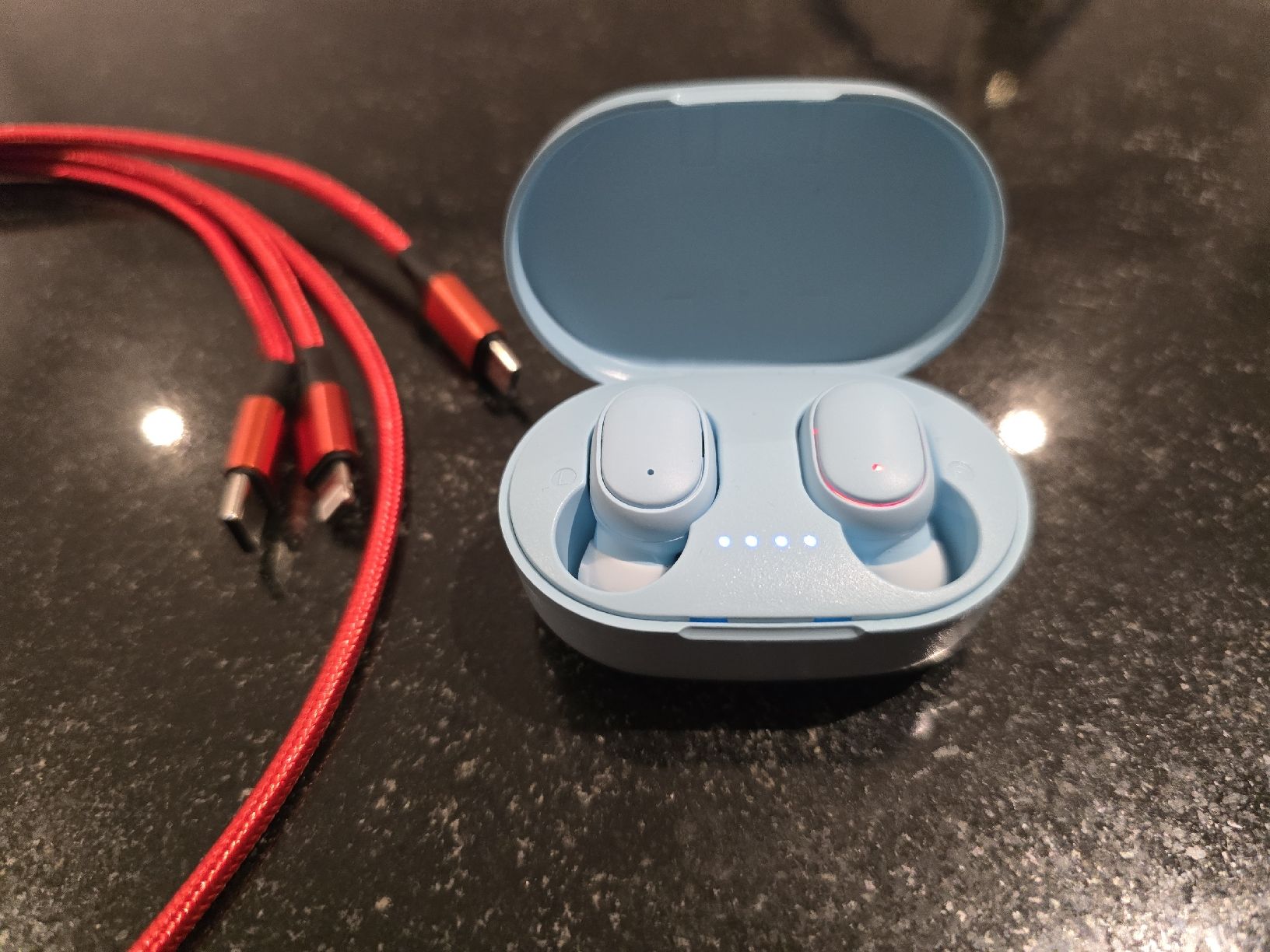 Cuffie: Kabellose Kopfhörer TWS Bluetooth Blau mit Ladebox – Usato da Derendingen venduto da Mil_l98S 2