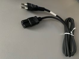 CH-Netzkabel C15 - T12 - Schwarz - ca. 2.5m