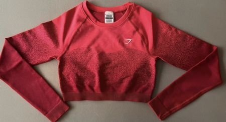 Gymshark Ombré Adapt Seamless Long Sleeve Crop Top in S Neu