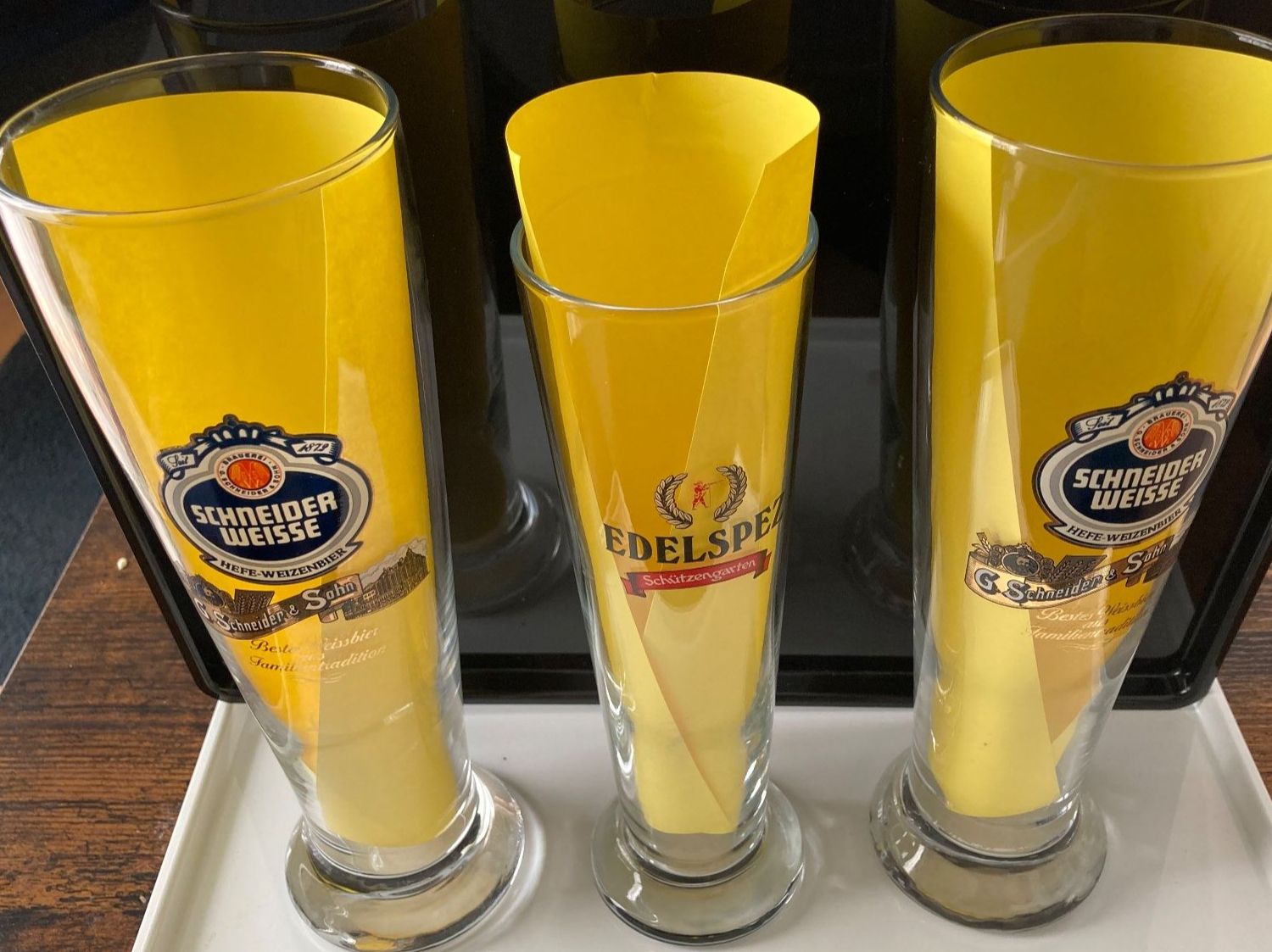 Bicchieri: 3 dekorative Biergläser - Stangengläser 3 + 5 dl – Nuovo (secondo la descrizione) da Zürich venduto da mast728 4