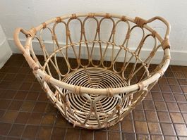 Korb aus Bambus, für Decken / Kissen / Schmusetiere, v. IKEA