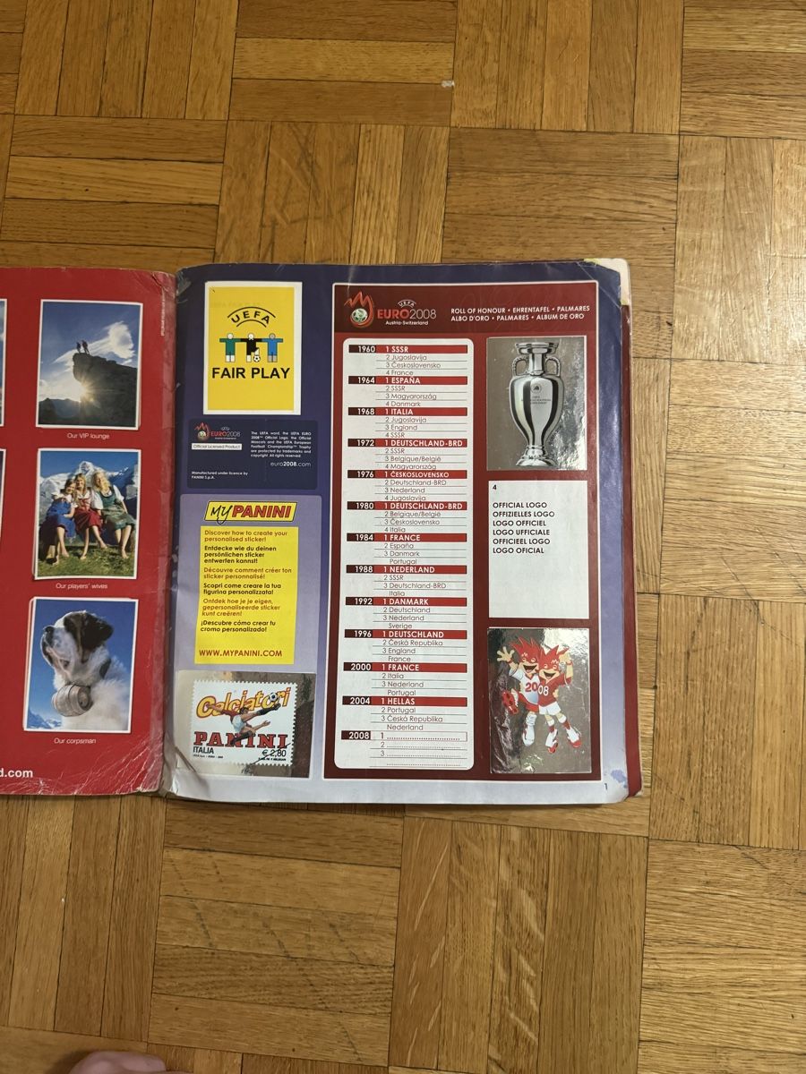 Panini Album: Album UEFA EURO 2008 Panini – Usato da Lausanne venduto da Dri_Shop 1