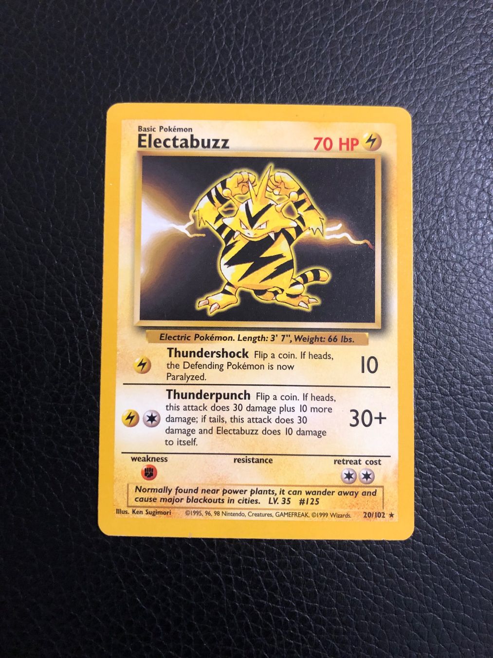 Pokémon Sammelbilder & Trading cards: 1999 Base Set Electabuzz rare 20/102 Ab 1 – Gebraucht aus Paradiso von Pkmn10