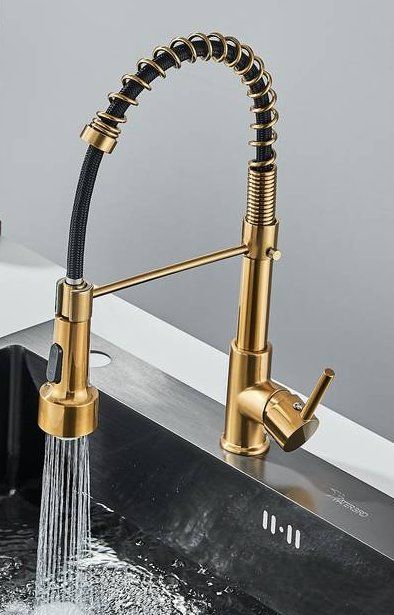 Rubinetteria: KÜCHENMISCHER IN GOLDOPTIK NEU – Nuovo (secondo la descrizione) da Schachen b. Reute venduto da Dzestar