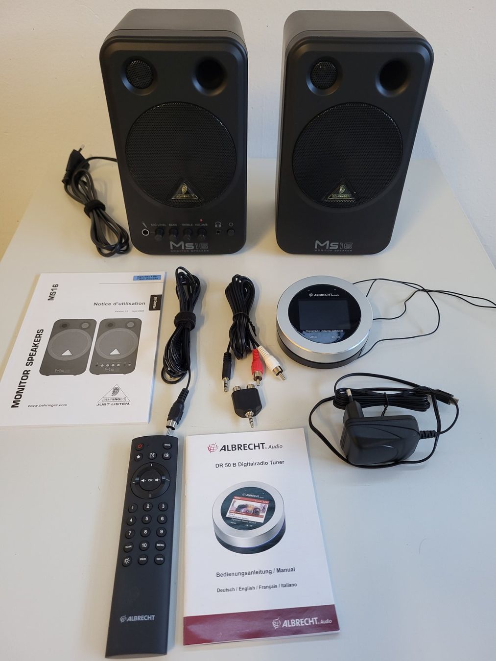 Behringer Lautsprecher: Behringer MS16 Studiomonitor mit Albrecht DAB Adapter – Gebraucht aus Brügg BE von POU-BELLE 1
