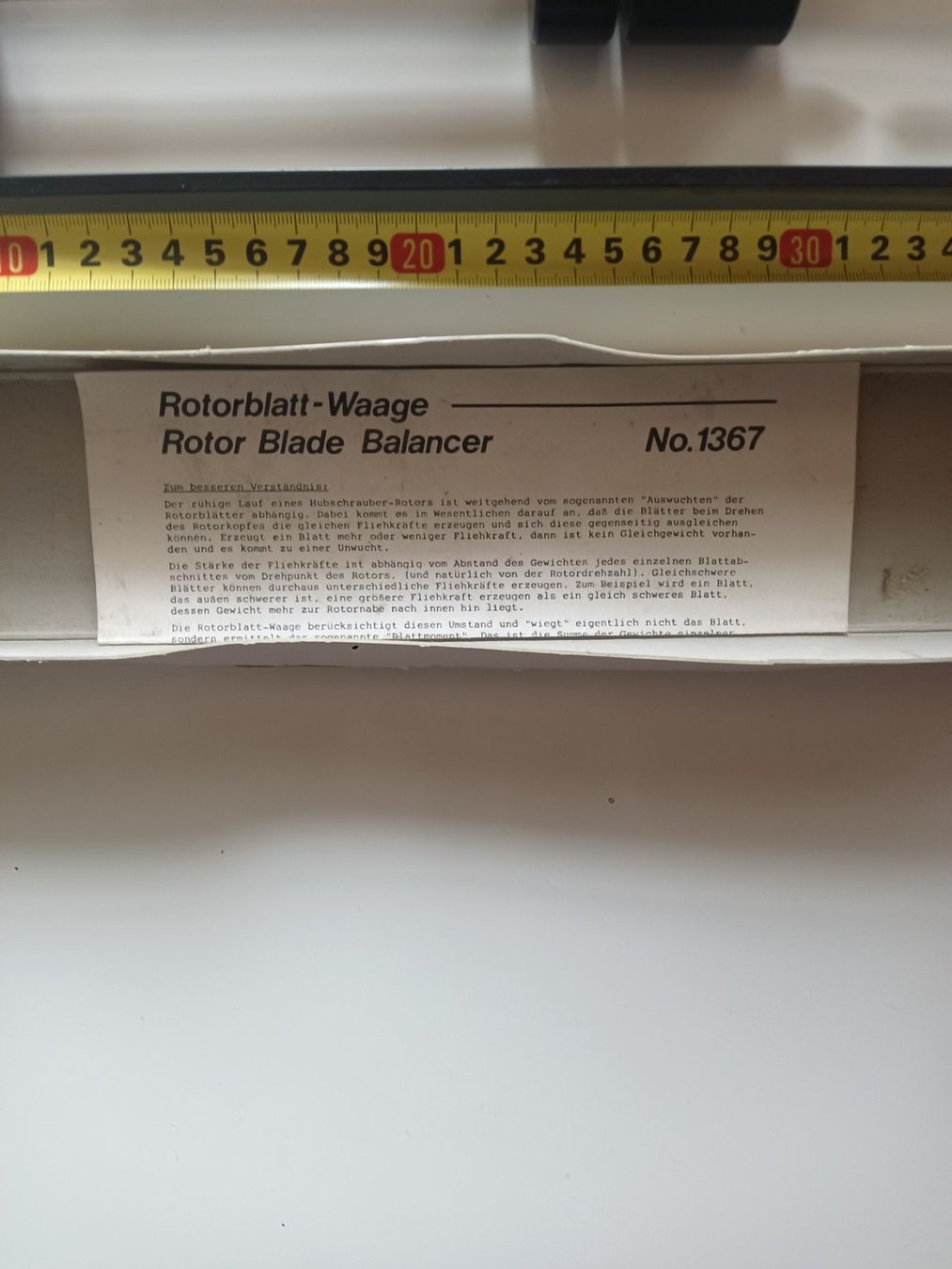 Modellismo RC: Schlüter Rotorblattwage – Usato da Mittelhäusern venduto da Steigerer3 2
