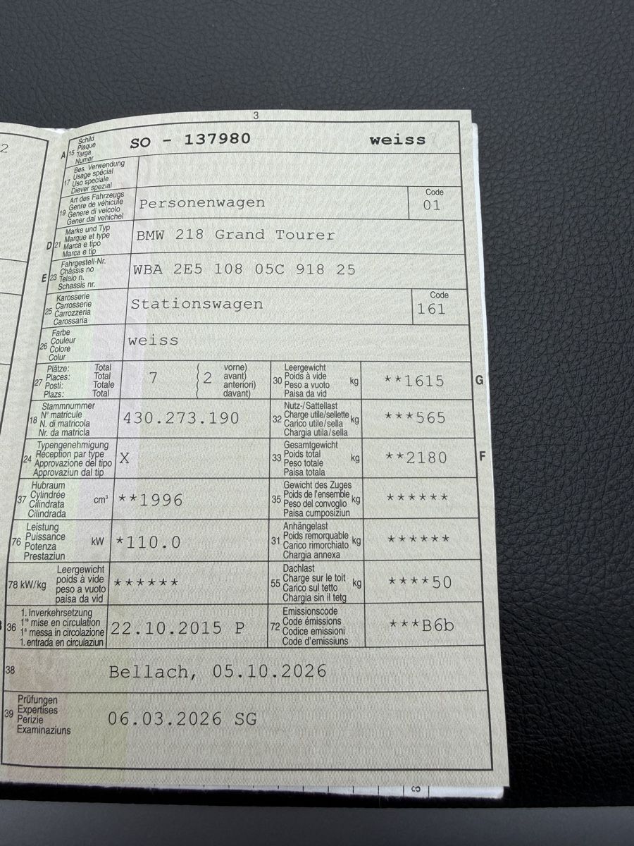 BMW Automobili: BMW 218d Grand Tourer – Usato da Laupersdorf venduto da ric_lt8b 8