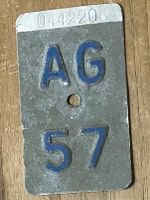 AG 57 - VELONUMMER - FAHRRADSCHILD - PLAQUE DE VELO - AG 57
