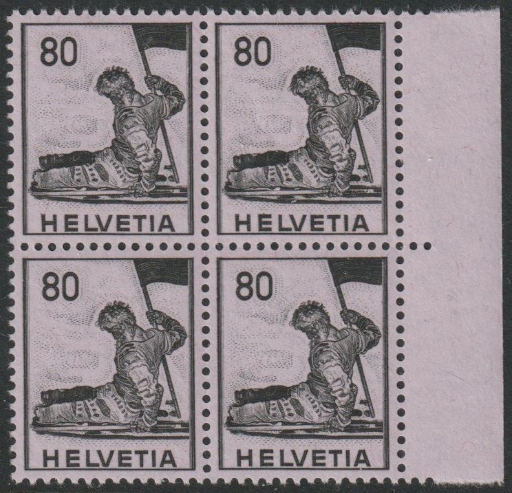 Tutti i francobolli: 339 ** Postfrischer Viererblock Papieränderung – Usato da Fislisbach venduto da Zigzag12