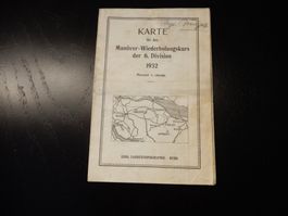 Karte Manöver-Wiederholungskurs 6.Division,1932,Top!