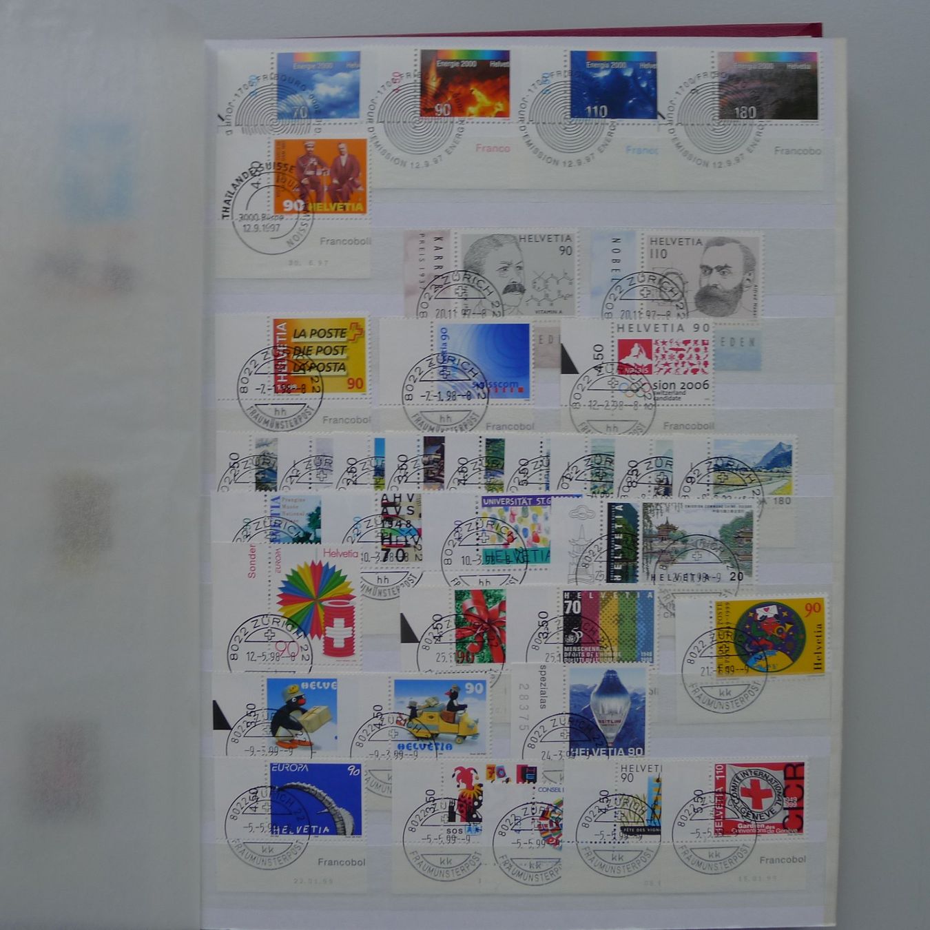 Tutti i francobolli: 1985-2004, grosse Sammlung Ersttags-Halbmond-O: mit TABS! – Usato da Sursee venduto da Luzernerraute 9