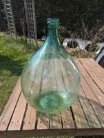 Dame Jeanne Vintage en verre vert clair - Déco Printemps!