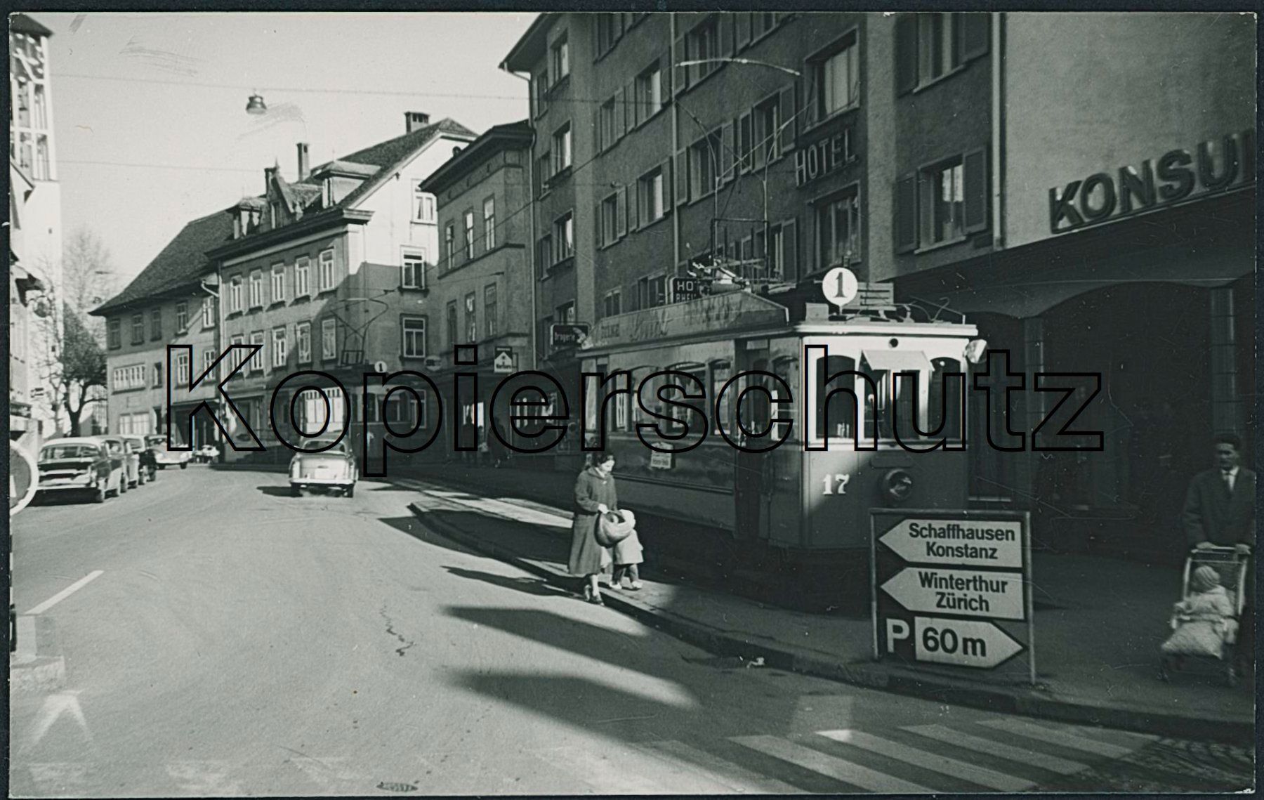 Cartoline postali: SH Neuhausen - Tram SchSt - Auto – Nuovo (secondo la descrizione) da Schindellegi venduto da leecollect