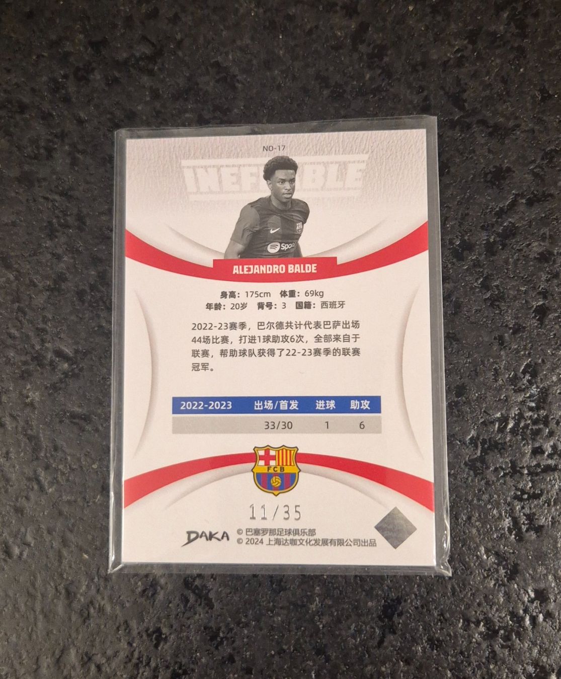 Topps Cartes à collectionner: Alejandro Balde /35 - Barcelona - Daka – Neuf (Voir description) à Burg AG par Danoe 1