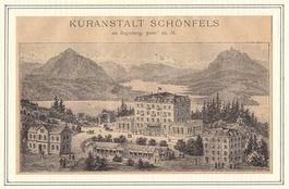 KURANSTALT SCHÖNFELS ZUG, HOLZSTICH 1892