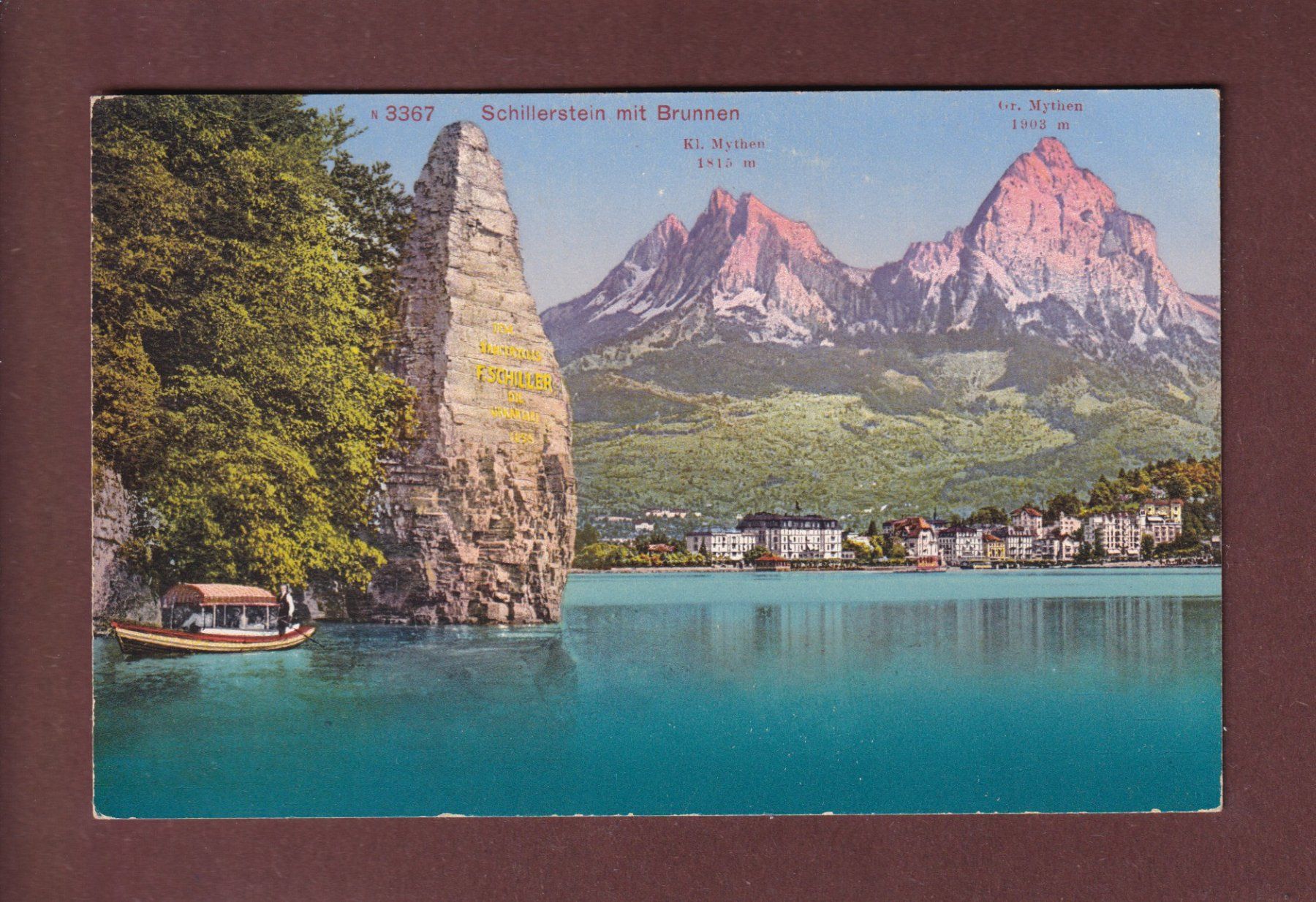 Ansichtskarten: SCHILLERSTEIN mit Brunnen - 1913 – Gebraucht aus Pully von nicecards-shop