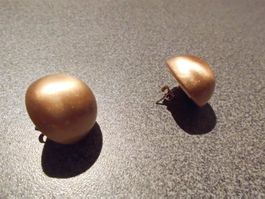 Ohrstecker Halbkugel, goldfarbig