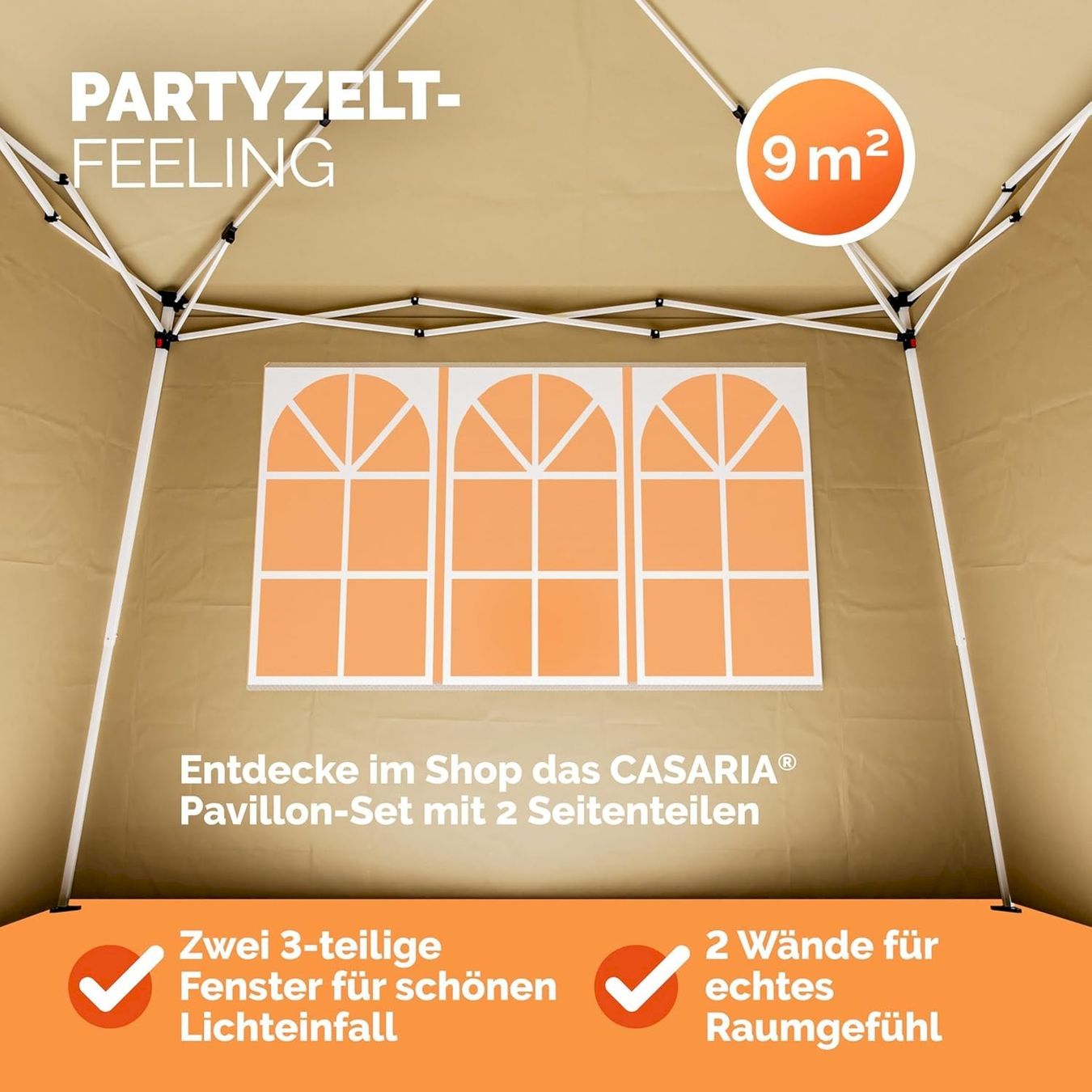 Tende & Padiglioni: Faltpavillon Capri 3x3m + 4 Seitenwänden – Nuovo e nell'imballaggio originale da Bottighofen venduto da zaap 5