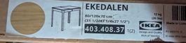 IKEA EKEDALEN Tisch 80/120x70 cm neu