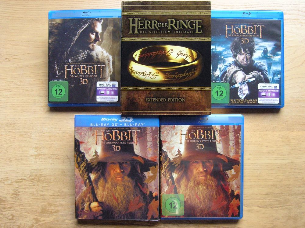 Herr Der Ringe And Der Hobbit Bluray Trilogien Kaufen Auf Ricardo