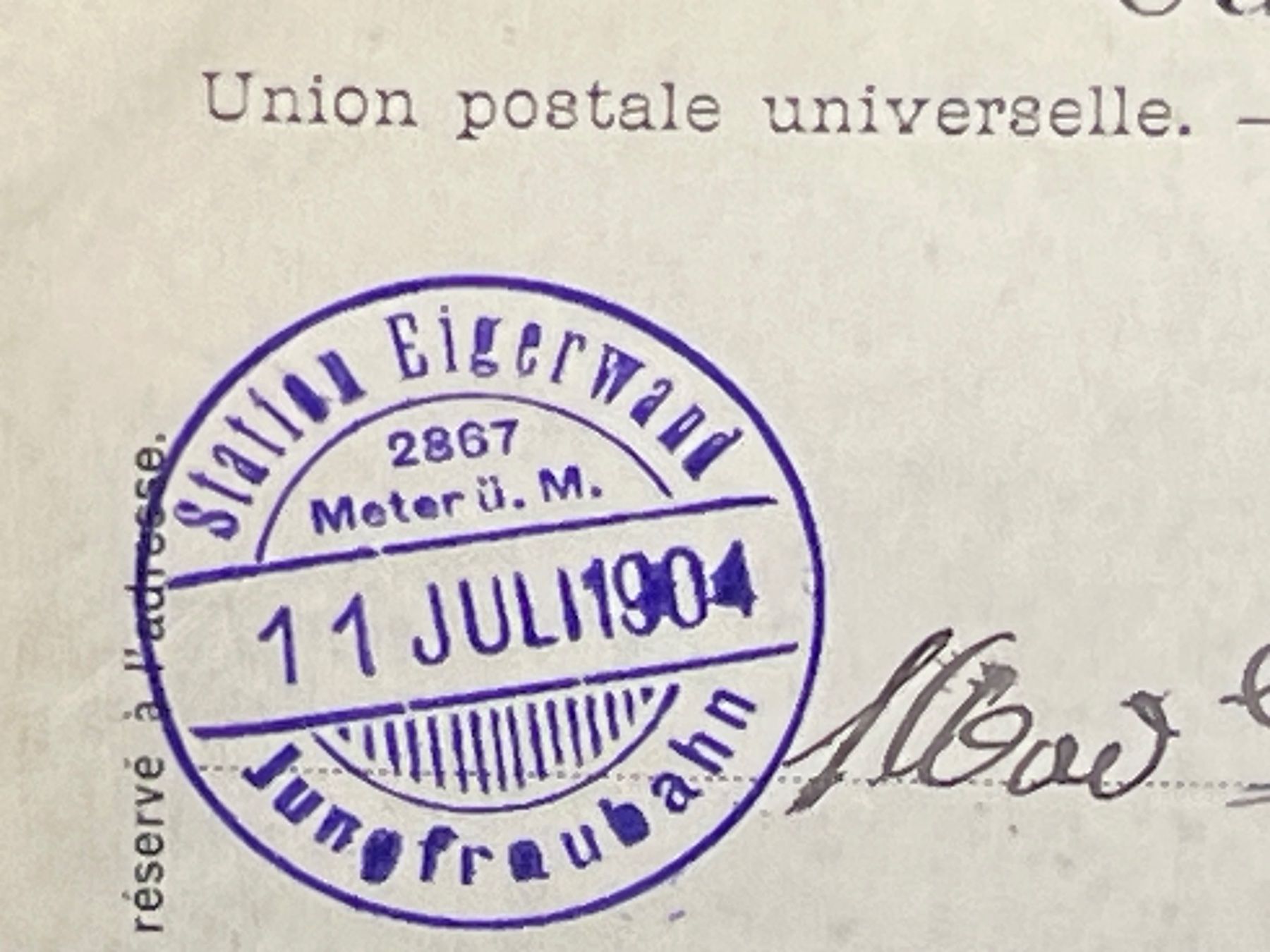 Cartoline postali: Jungfraubahn - Fenster in der Station Eigerwand – Usato da Widnau venduto da Brusi9 2