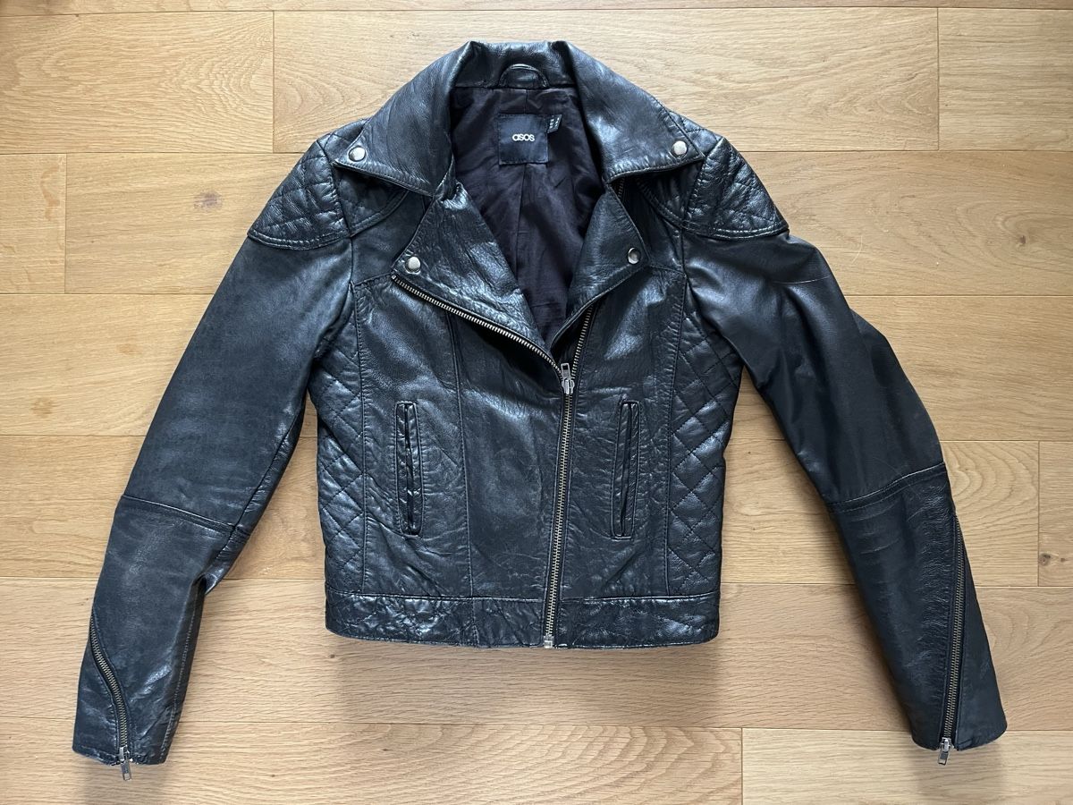 Asos Giacche: Lederjacke ASOS Gr 34 schwarz – Usato da Bern venduto da anna_due