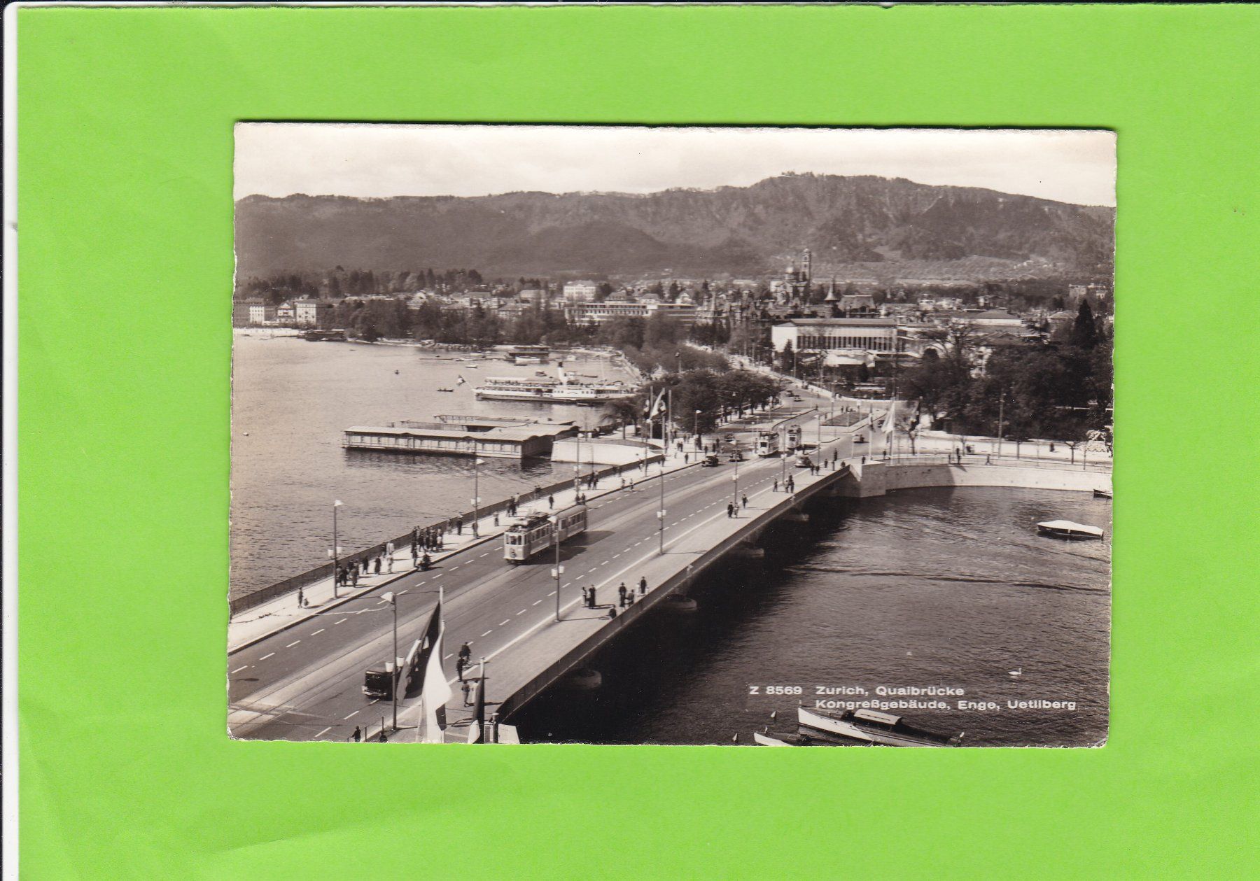 Cartoline postali: Zürich-Quaibrücke-Tram – Usato da St. Peterzell venduto da neckertal