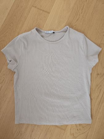 T-Shirt, Bershka, beige, Gr. L