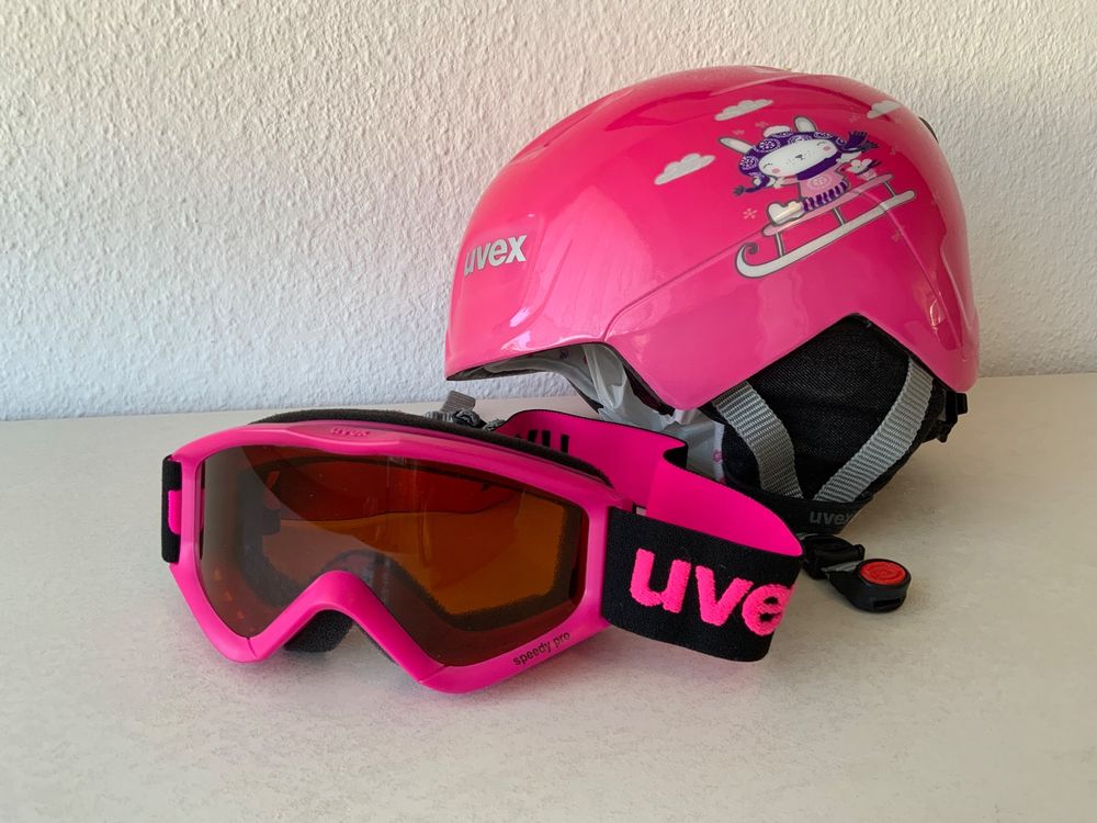 Uvex Viti Casco Da Sci Unisex Bambino - Rosa Puzzle (51-55 Cm) - Leggero E Sicuro Con Sistema IAS