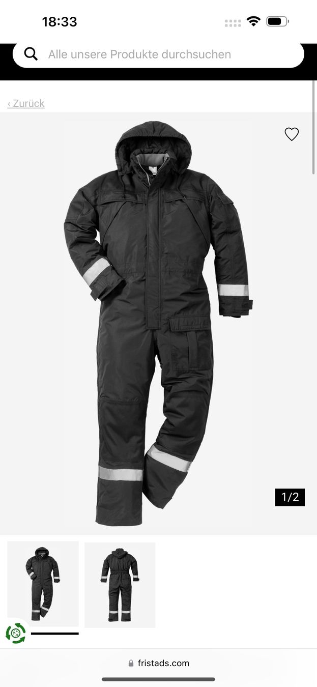 Completi: FRISTADS AIRTECH® WINTEROVERALL – Nuovo e nell'imballaggio originale da Dürrenroth venduto da tvy_bh56
