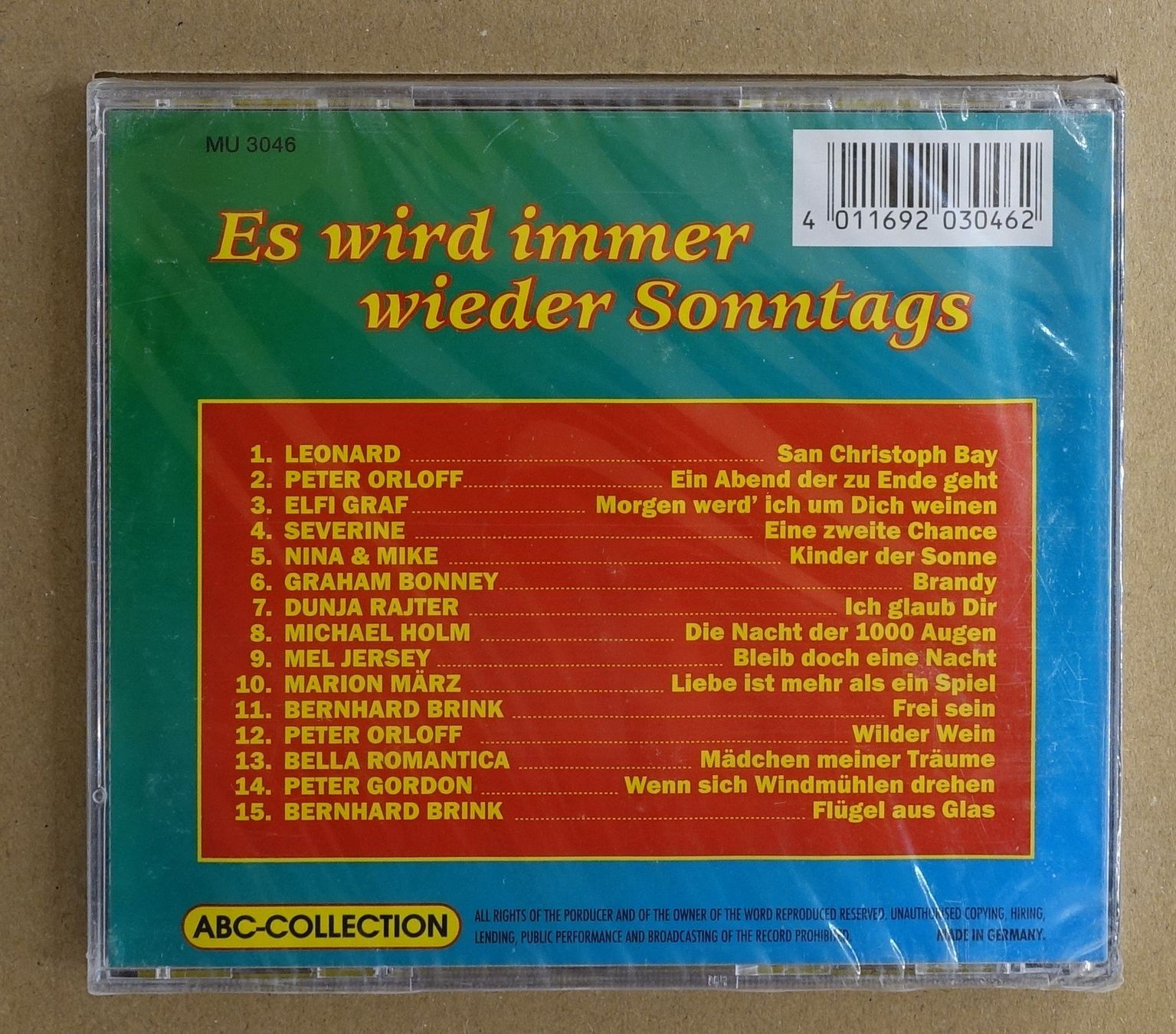 CD: Es Wird Immer Wieder Sonntags - (Schweiz) - F15 – Nuovo e nell'imballaggio originale da Sessa venduto da fraenklishop 1