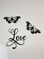 Deko 3-teiliges Wandbild Love