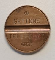 Alte ItalienischeTelefon Wertmarke "GETTONE TELEFONICO" 7509