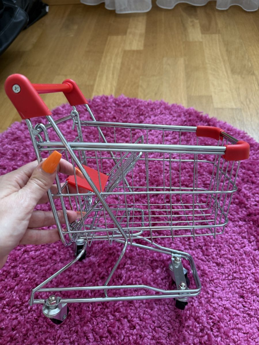 Spielzeuge: Mini Einkaufswagen Metall rot/silber neu – Neu (gemäss Beschreibung) aus Richterswil von cobruetsch 2